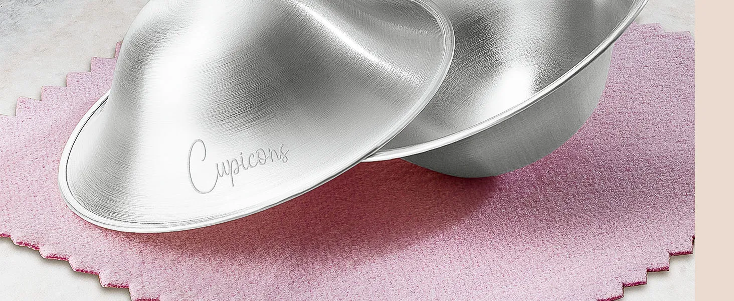 nipple protector for breastfeeding up close on a cleaning cloth