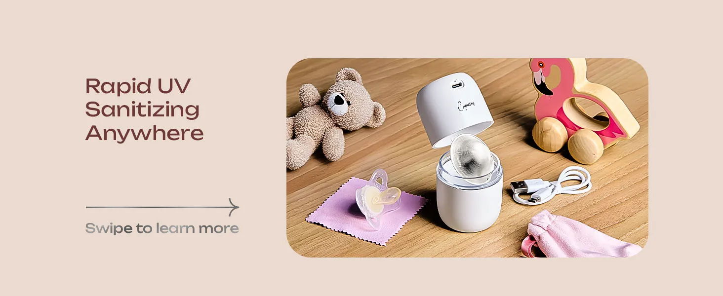 UV sterilizer that comes with breast feeding nipple shield set